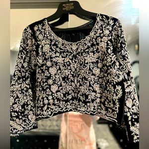 Pakistani indian velvet wedding dress